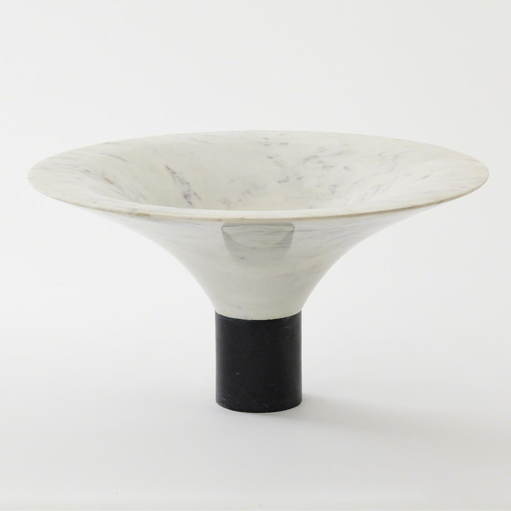 Marble Flared Bowl - White