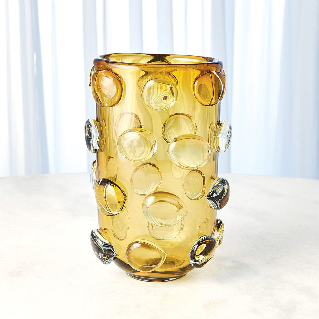 Rondelle Vase - Amber - Lg