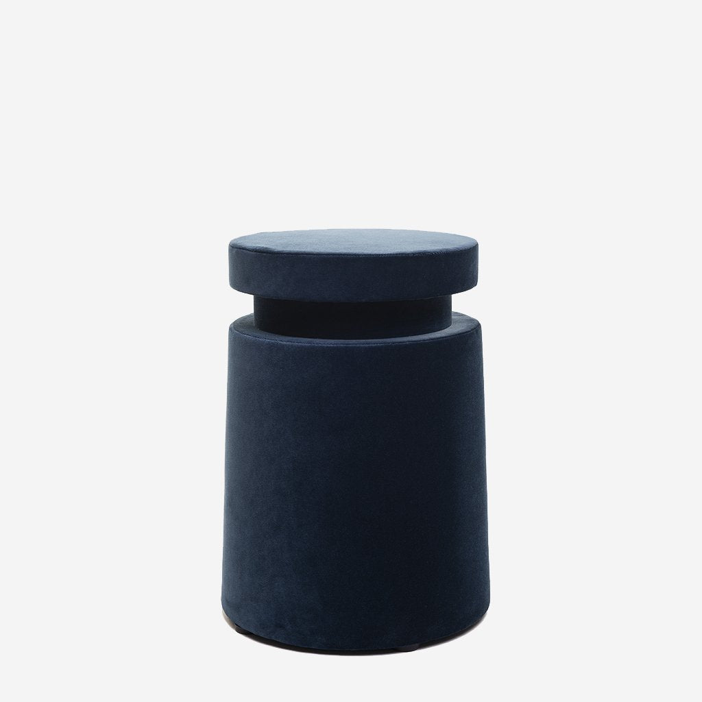 Velvet stool - Dark Blue
