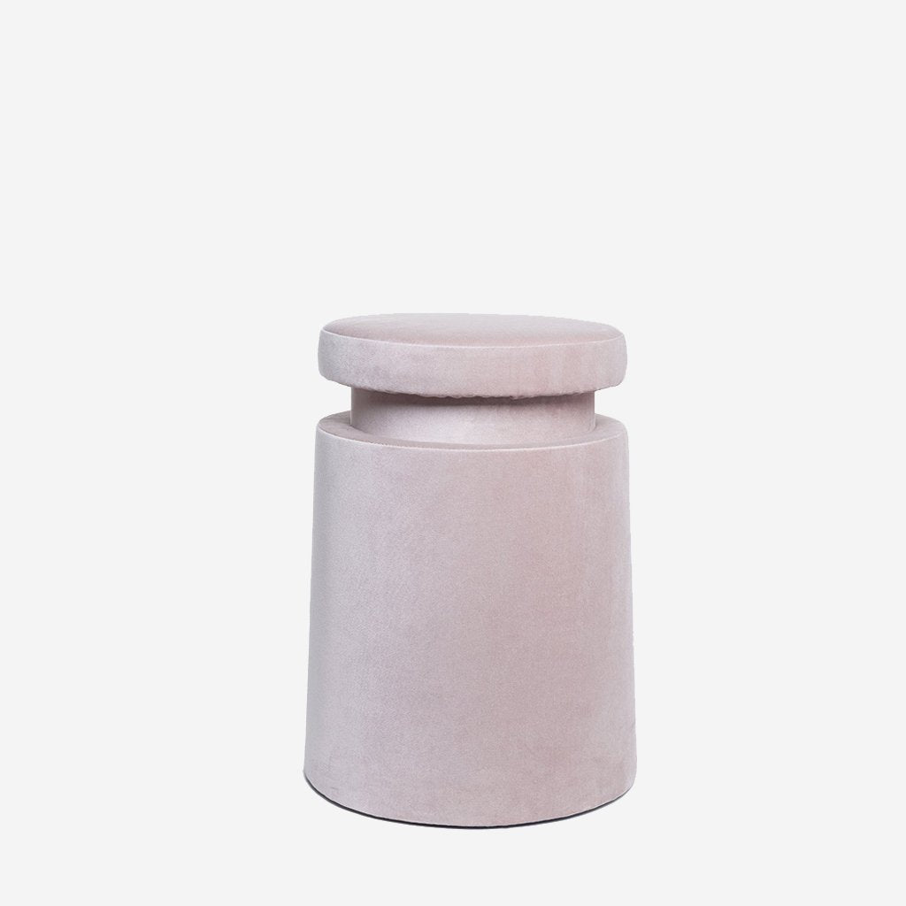 Velvet stool - Light Pink