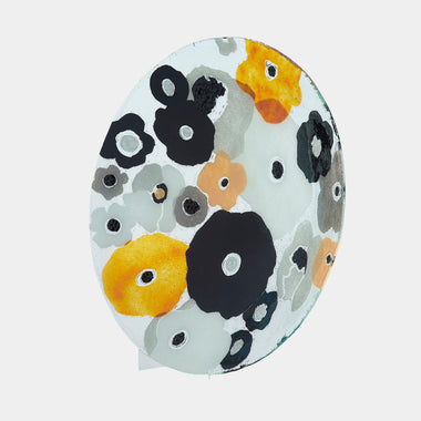 Fused Floral Charger-Neutral-Lg