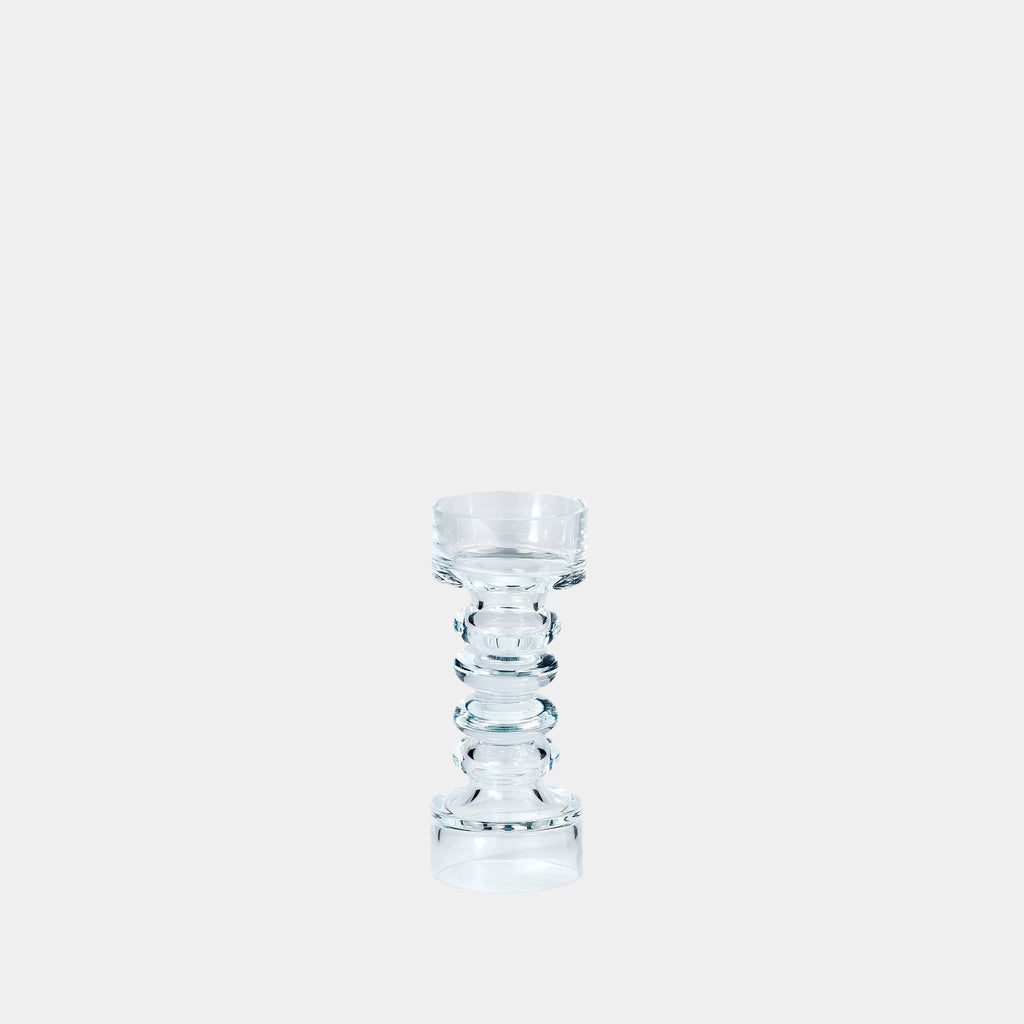 Glass Ribbed Candleholder/Vase - Sm