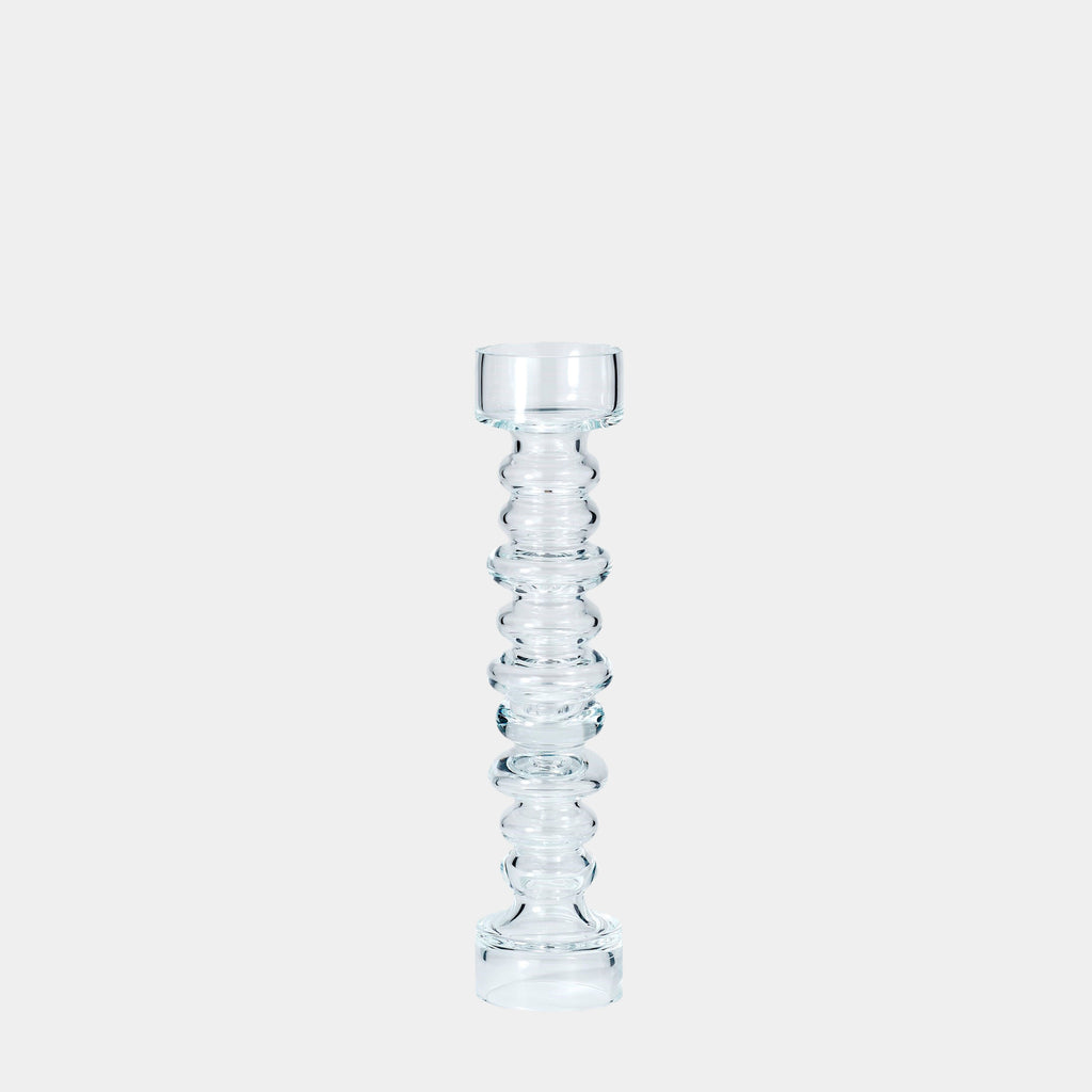 Glass Ribbed Candleholder/Vase - Med