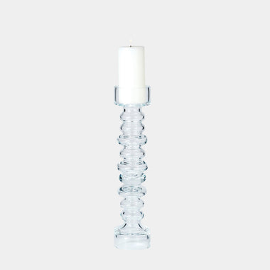 Glass Ribbed Candleholder/Vase - Med