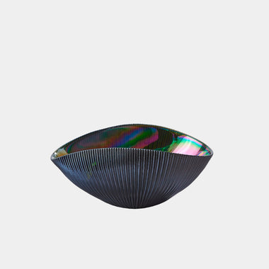 Pleated Bowl - Black Lg