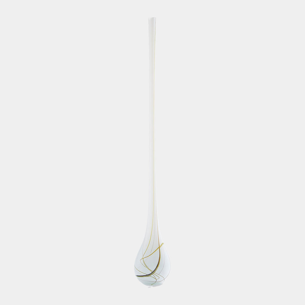 Pollock Bulb Vase - White Med