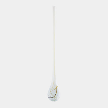 Pollock Bulb Vase - White Med