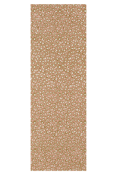 Leopard Rose rug – pink leopard print wool runner