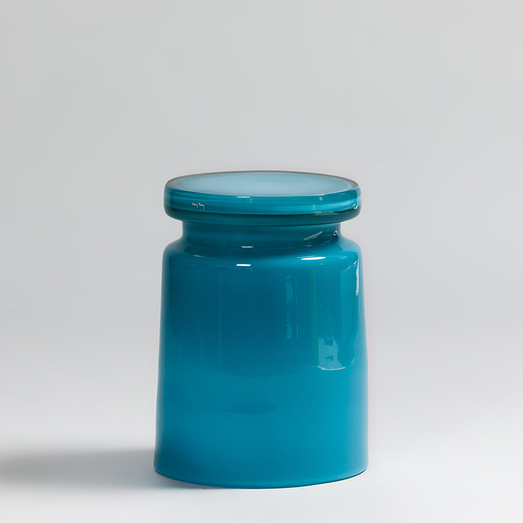 Glass stool - Dark Blue