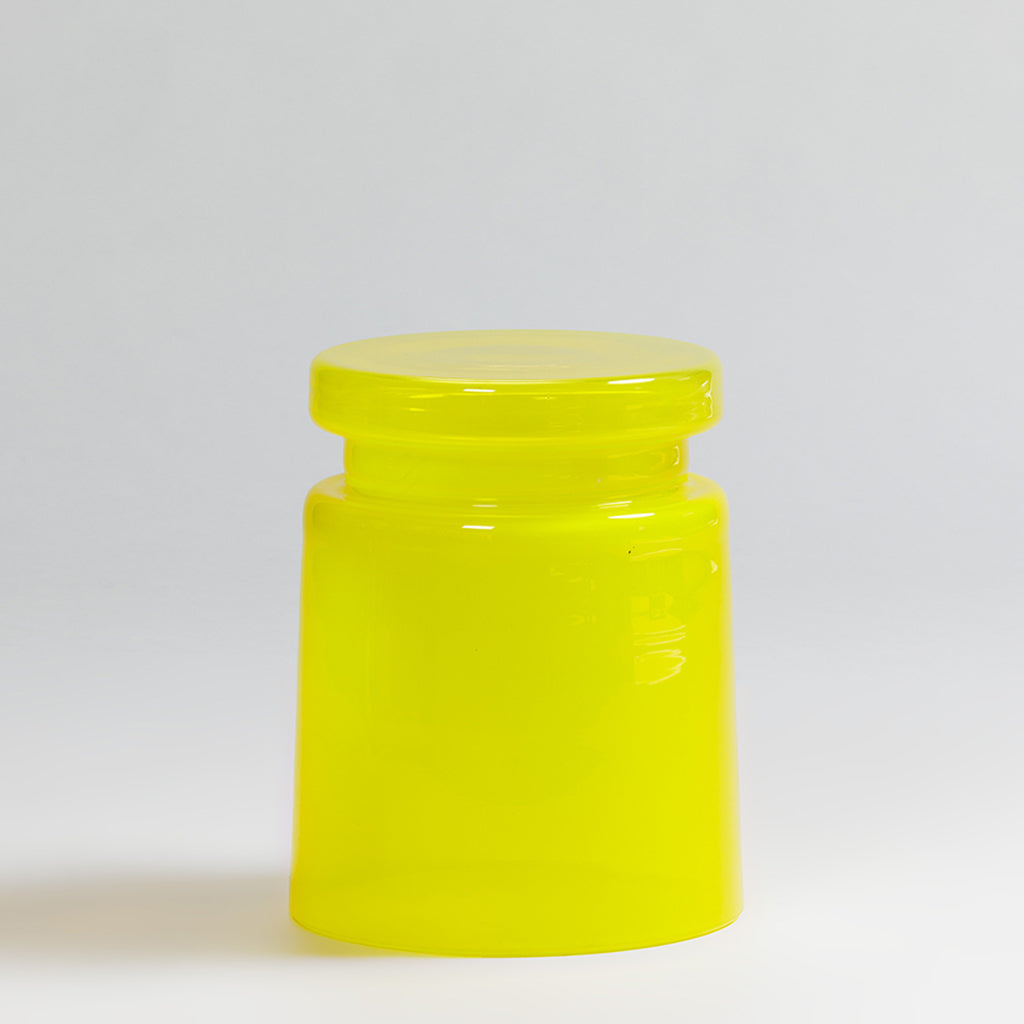Glass stool - Yellow