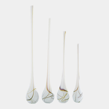 Pollock Bulb Vase - White Med