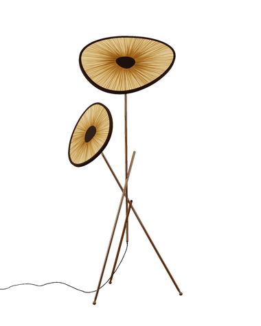 Floor lamp with unique design on a transparent background