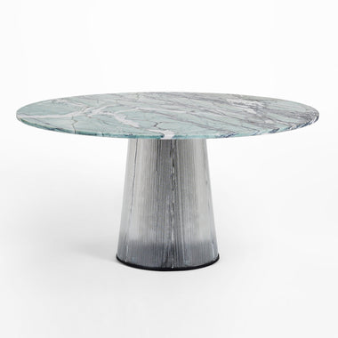 Bent Marble Table - Light Green