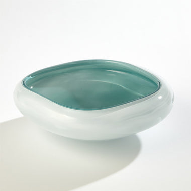 Square Cased Glass Bowl - Azure - Lg
