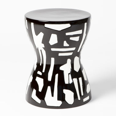 Abstract Stool - Black/White