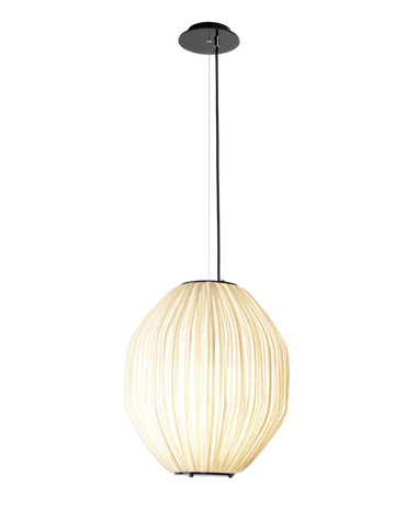 cream silk pendant lamp