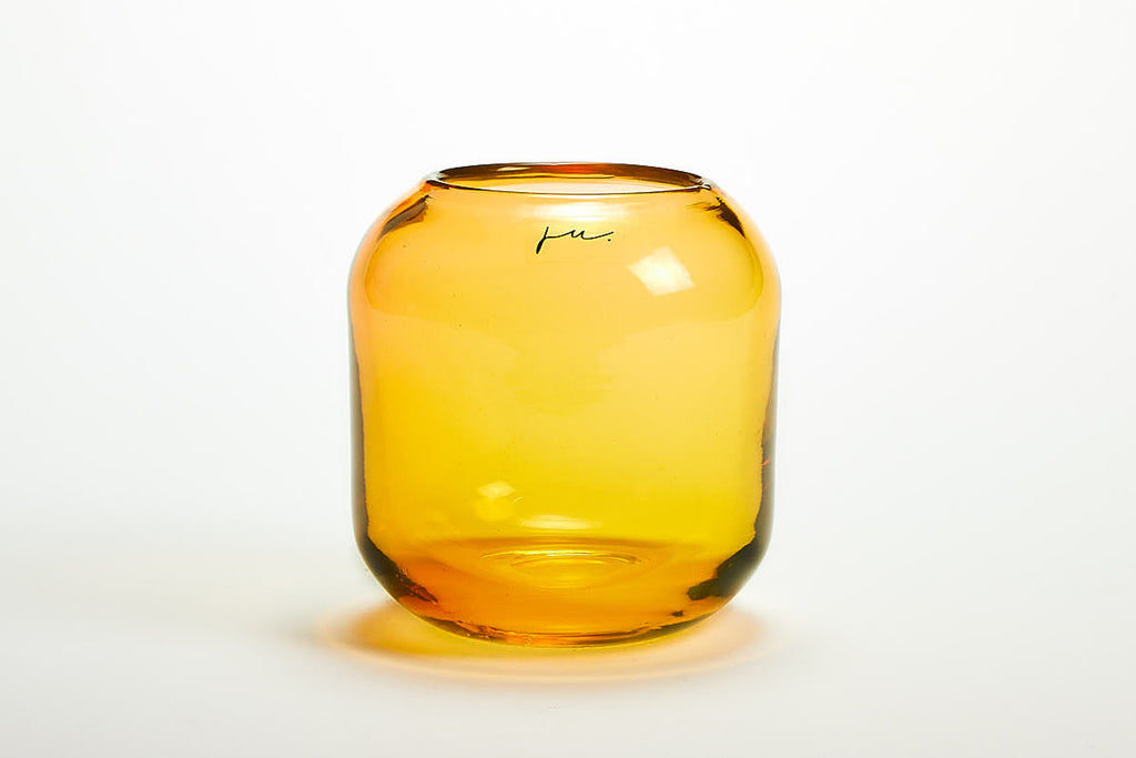 Corina Vase Hurricane Small - Amber