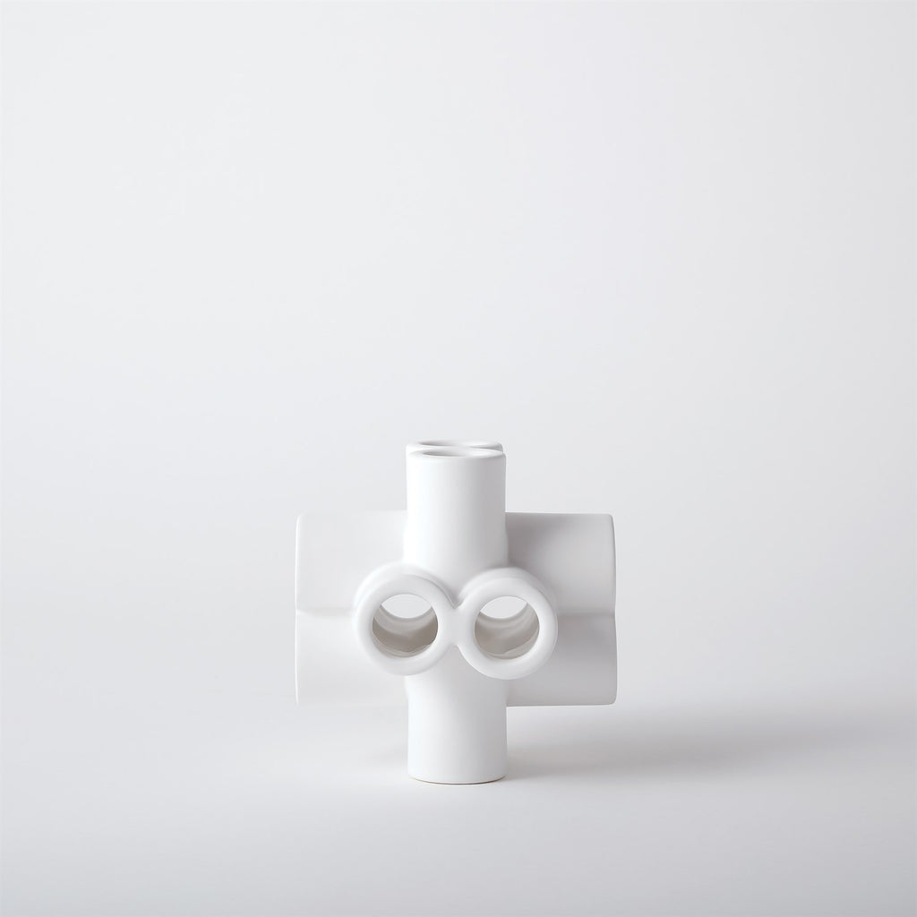 Cube Tube Sculpture - White - Sm