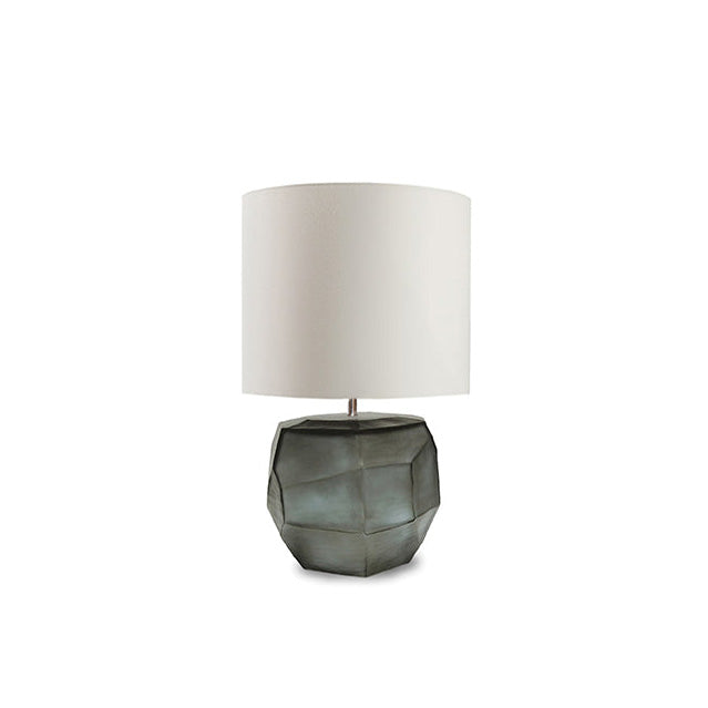Cubistic Round Table Lamp - Indigo/Smoke Grey