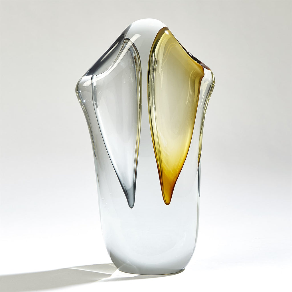 Duet vase - Amber & Grey - Lg