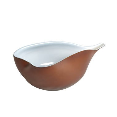 Frosted Amber Bowl & Blue Casing - Lg