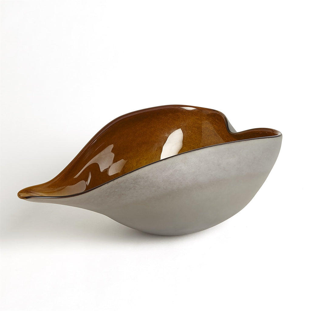Frosted Grey Bowl & Amber Casing - Lg