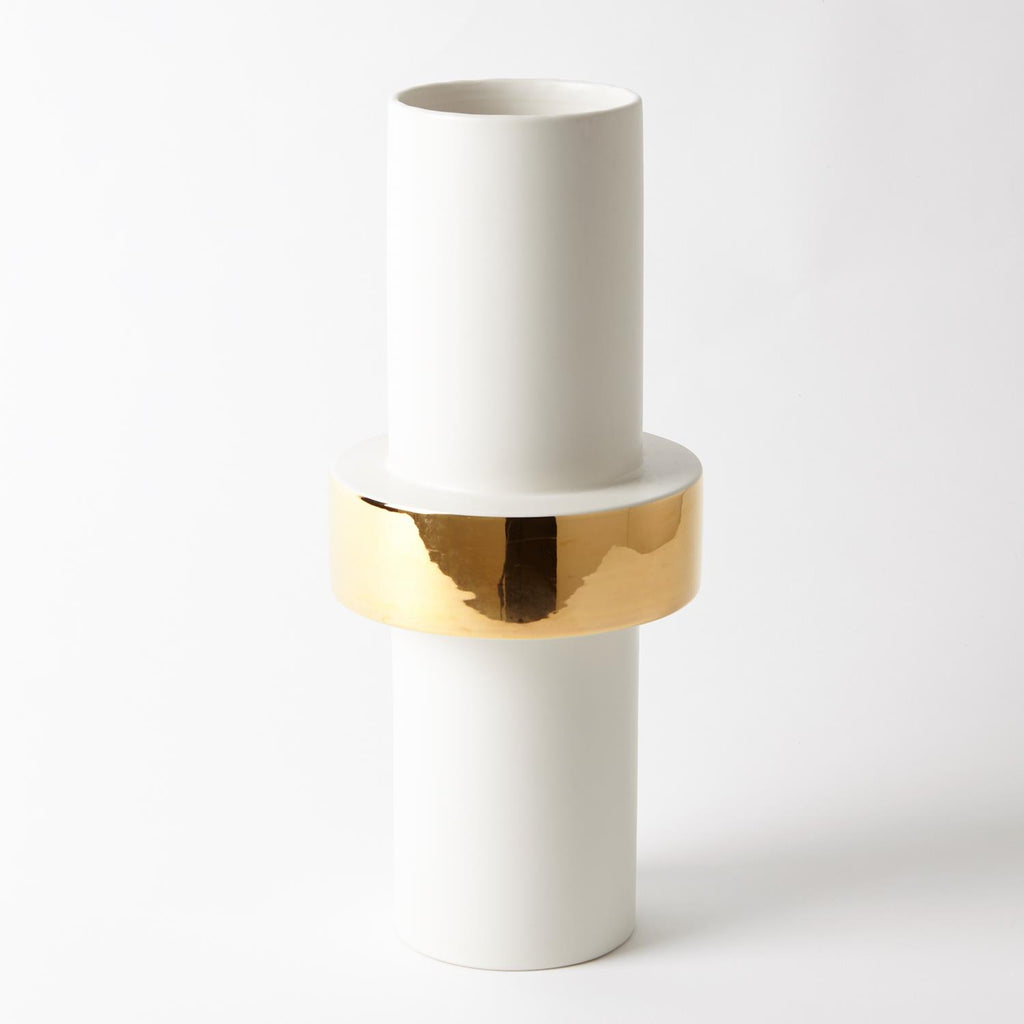 Gold Ring Vase - Med