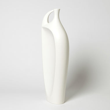 Indentation Vase - White - Lg