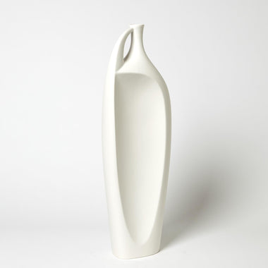 Indentation Vase - White - Lg