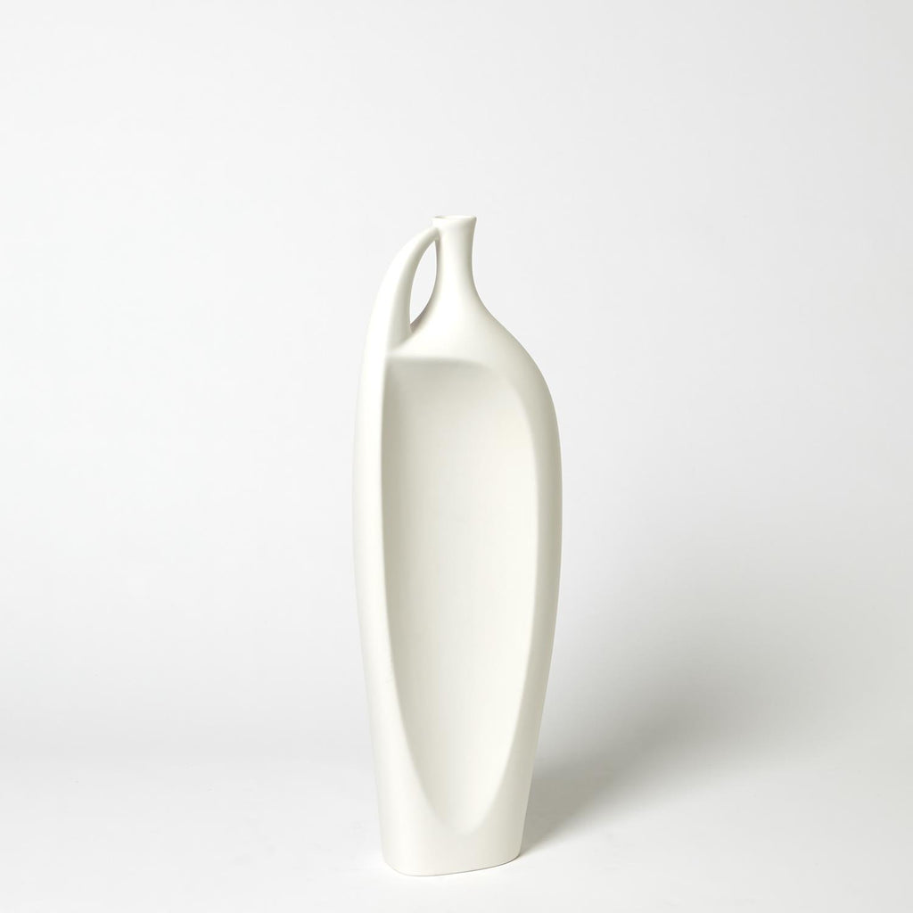 Indentation Vase - White - Med