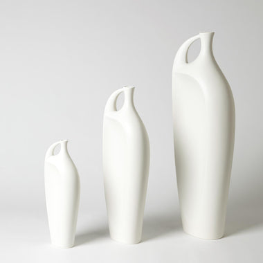 Indentation Vase - White - Med