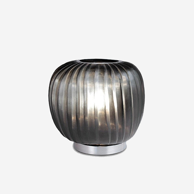 Manakara Round Table Lamp - Indigo/Smoke Grey