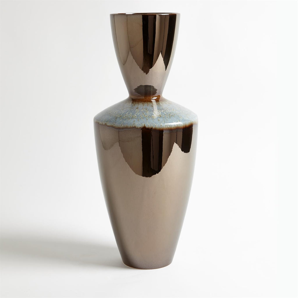 Martas Vase - Bronze Reactive Blue-Tall