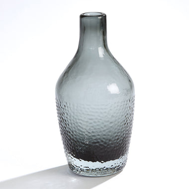 Pebble Bottom Glass Bottle - Grey - Lg