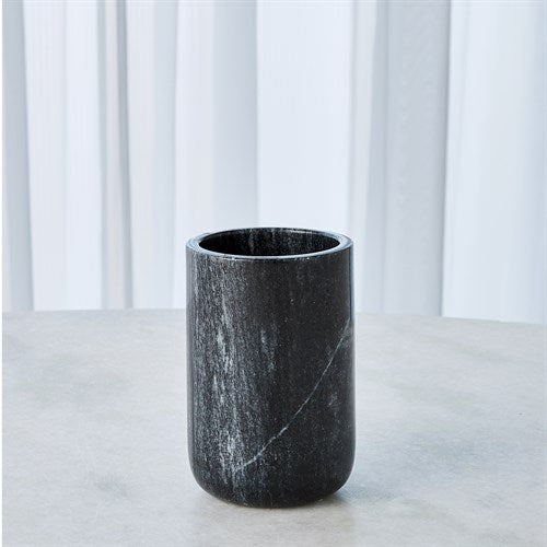 Simple Marble Vase - Black - Sm