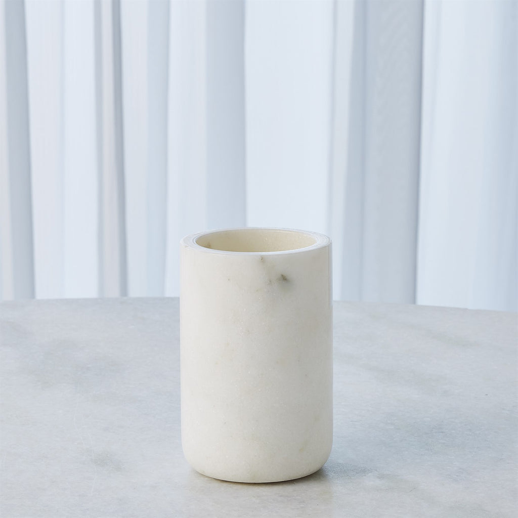 Simple Marble Vase - White - Sm