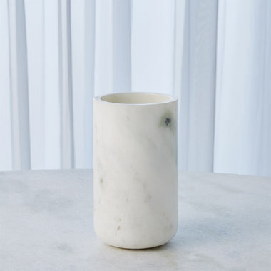 Simple Marble Vase - White - Med
