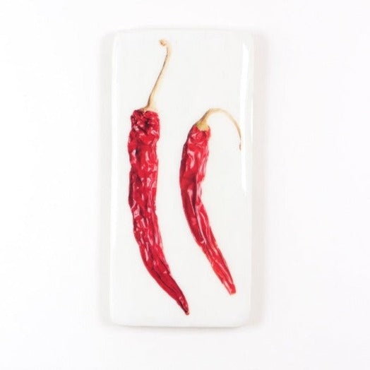 Two dried chili peppers