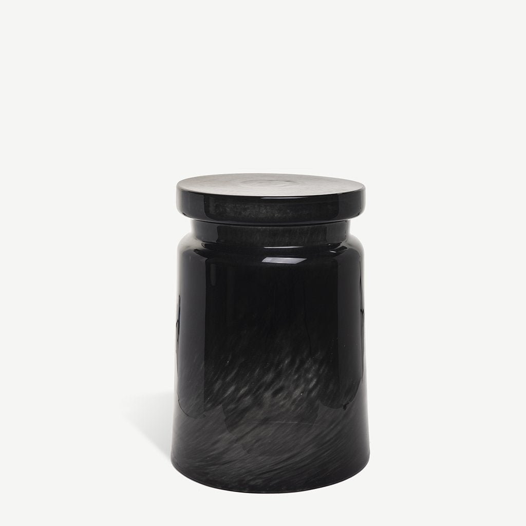 Glass stool - Black