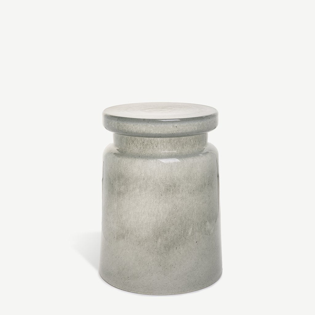 Glass stool - Light Grey