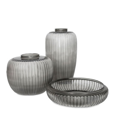 Pinara Round Vase - Grey
