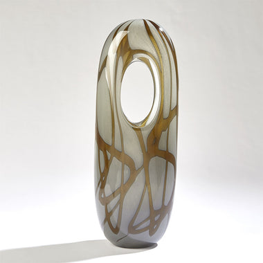 Swirl Vase - Amber/Grey - Lg