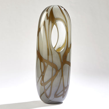 Swirl Vase - Amber/Grey - Lg