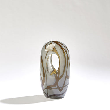Swirl Vase - Amber/Grey - Sm