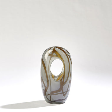 Swirl Vase - Amber/Grey - Sm