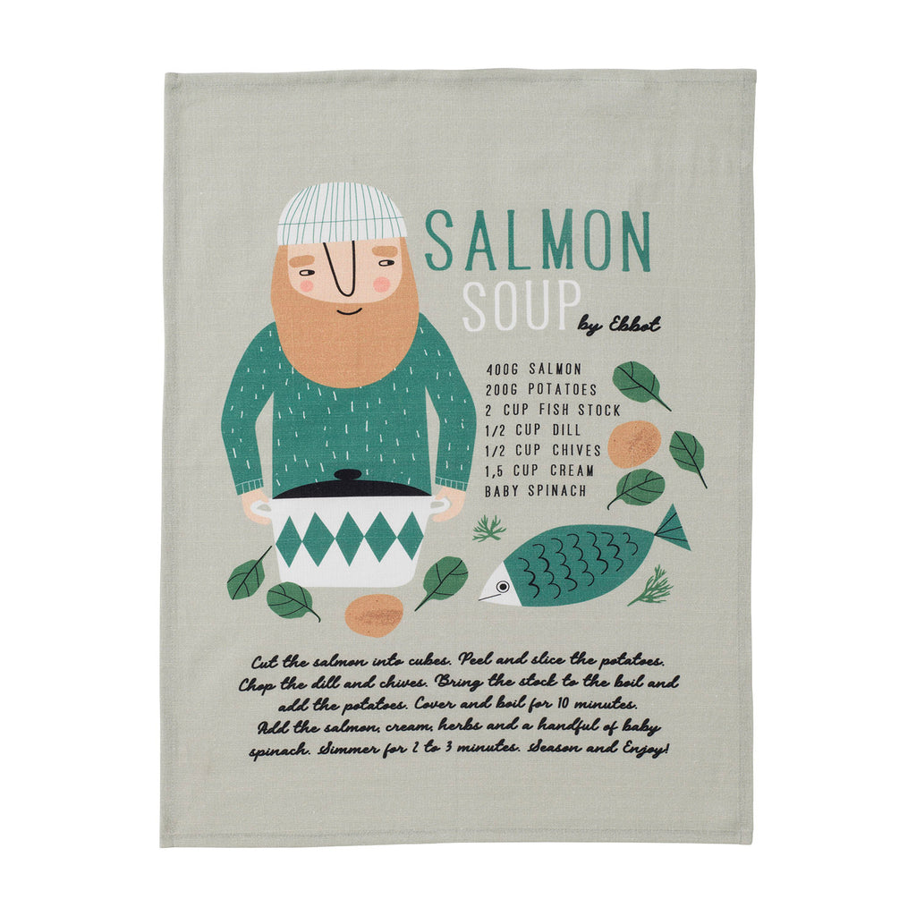 Tea towel - Ebbot salmon soup