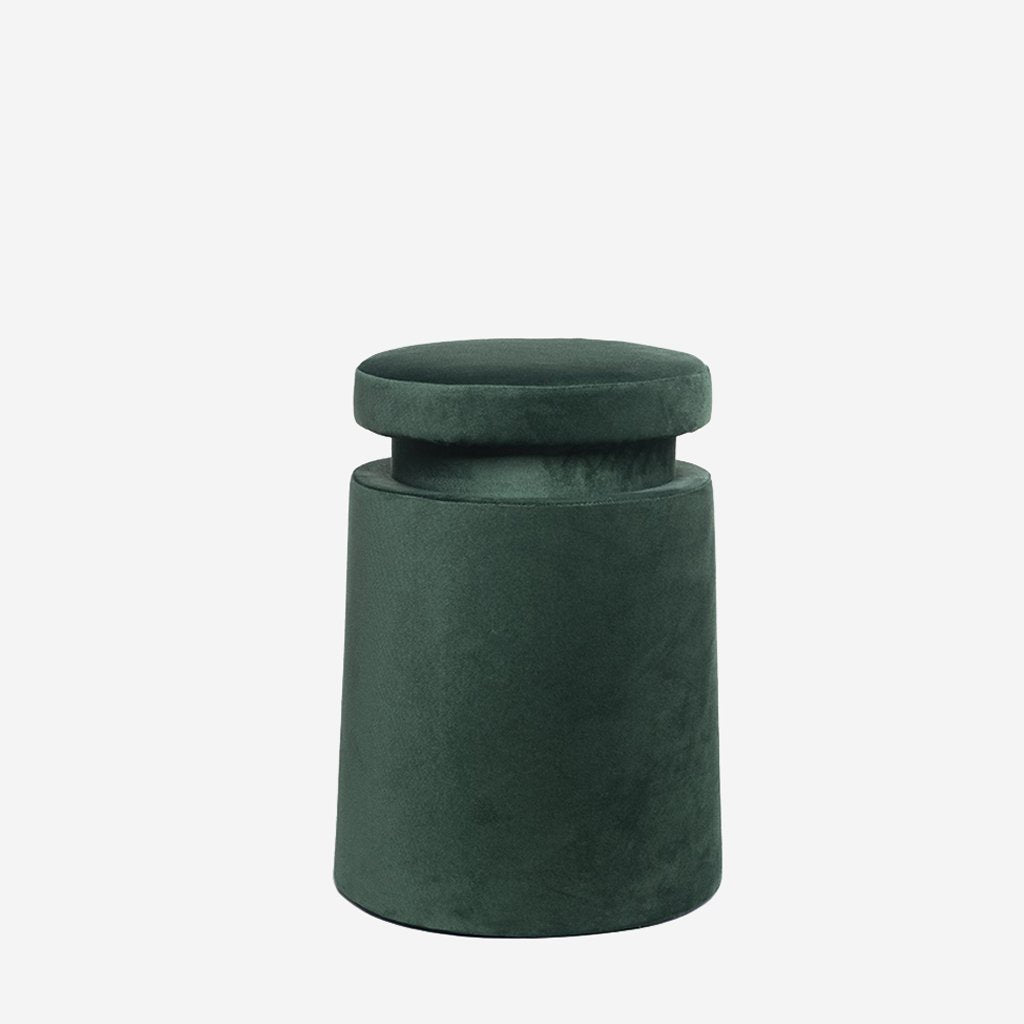 Velvet stool - Green