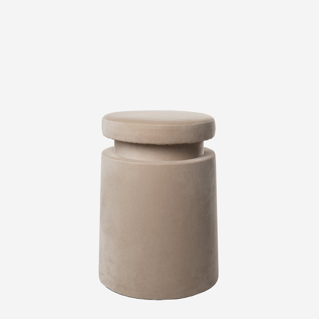 Velvet stool - Sand